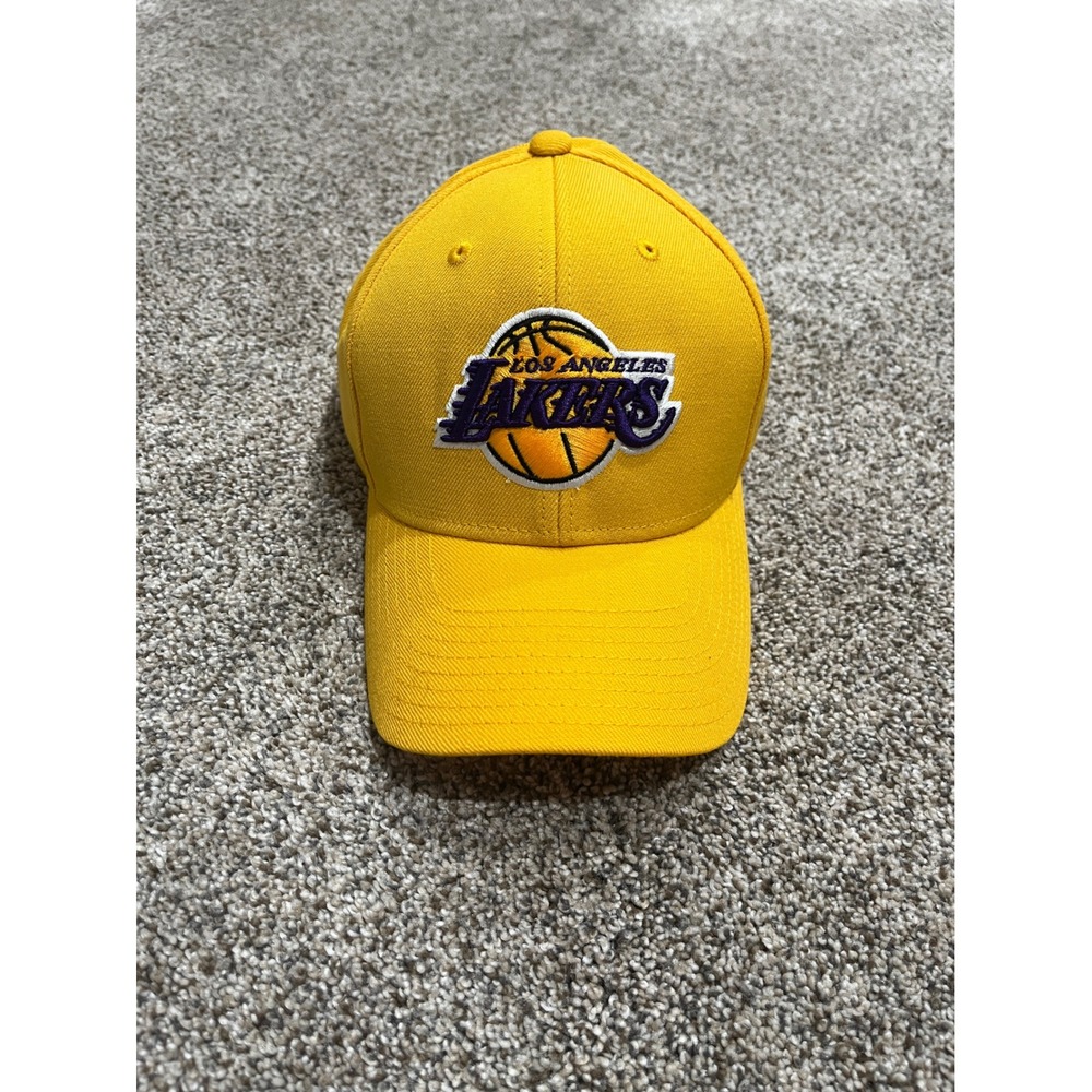Adidas NBA Los Angeles Lakers Wool Hat Yellow Adjustable Baseball Cap